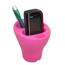 Pen and cell phone holder